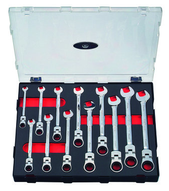 Flexible gear wrench set (MM) 12pc