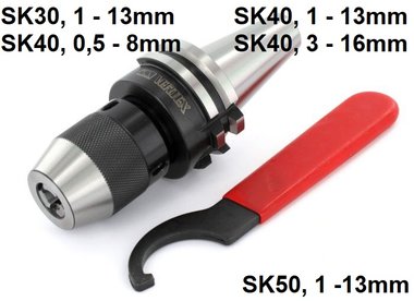 Drill chuck with shaft sk DIN69871