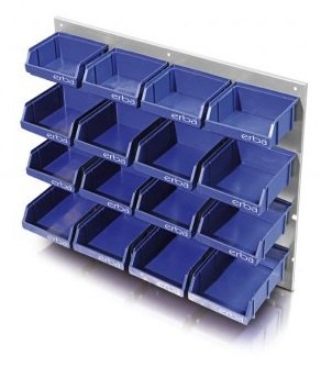 Warehouse bins Wall rack 16-bins