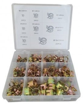 Ear clamp assortment 6.5 to 18 mm