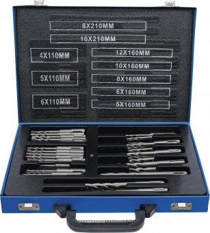 Hammer Drill Set SDS shaft carbide tipped 4 - 12 mm 56 pcs