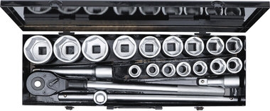 Socket Set 20 mm (3/4) Drive 19-50 mm 20 pcs