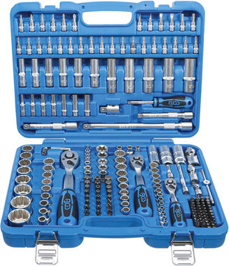 Socket Set 12-point 6.3mm (1/4) / 10mm (3/8) / 12.5mm (1/2) 192 pcs