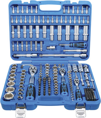 Socket Set, Hexagon (1/4) / (3/8) / (1/2) Inch sizes 192 pcs