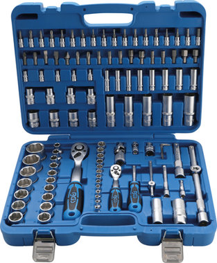 Socket Set 6.3 mm (1/4) + 12.5 mm (1/2) drive 108 pcs