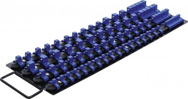 Slip-on rail Set for Sockets with 80 Clips for Sockets 6.3 mm (1/4) 10 mm (3/8) 12.5 mm (1/2)