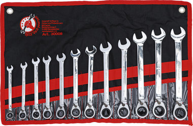 Ratchet Combination Wrench Set reversible 8 - 19 mm 12 pcs