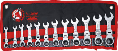 Ratchet Combination Wrench Set extra short 8 - 19 mm 12 pcs