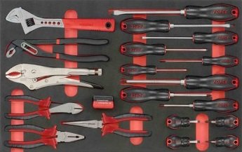 Tooltray foam screwdrivers & pliers set (EVA) 20-piece