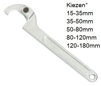 Adjustable hook wrench