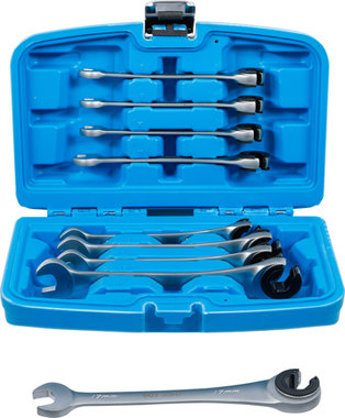 Ratchet Combination Wrench Set open 8 - 17 mm 9 pcs