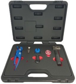 Brake line flange tool set