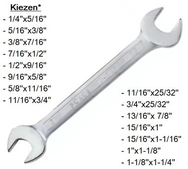 Double open end wrenches SAE