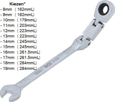 Double-Joint Ratchet Combination Wrench Set adjustable