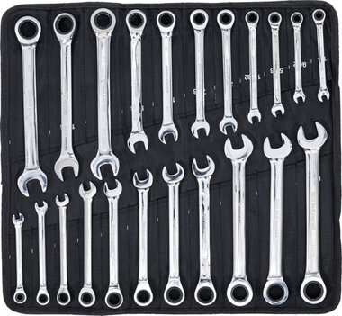 Ratchet Combination Wrench Set metric / Inch Sizes 22 pcs