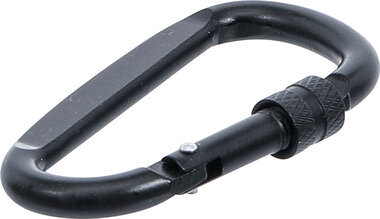 Snap hook D-shape with screw lock