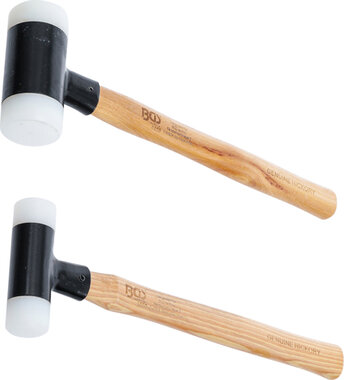 Dead Blow Hammer Hickory Handle Soft Head Ø 30 / 45 mm 300 / 550g 2 pcs