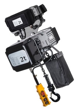 Electric chain hoist with electric trolley 400V 2 tons single speed hoist