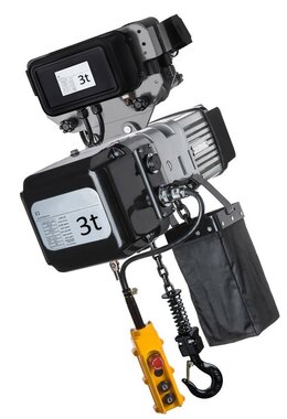 Electric chain hoist with electric trolley 400V 3 tons single speed hoist