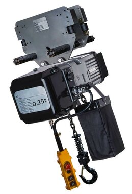 Electric chain hoist with push trolley 400V 0.25 t with hoisting height single speed
