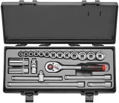 3/8 Doppenset 6-side SAE 21 pieces