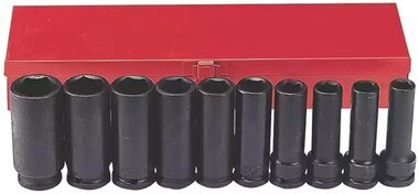 1/2 Impact deep socket set SAE 10pc