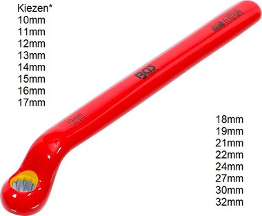 VDE Single End Ring Spanner deep offset end 10 - 32mm