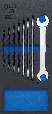 Tool Tray 1/3: Double Open End Spanner Set 6 - 22 mm 8 pcs.