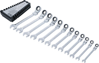 Ratchet Combination Wrench Set adjustable 8 - 19 mm 12 pcs