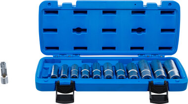 Special Socket Set, slotted 10 mm (3/8) Drive 5 - 19 mm 12 pcs