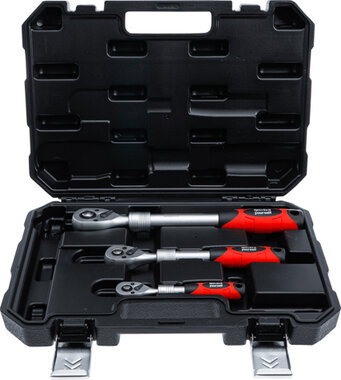 Reversible Ratchet Set extendable (1/4) - (3/8) - (1/2) 3 pcs