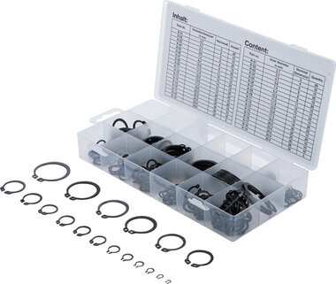 External Circlip Assortment Ø 3 - 32 mm 300 pcs.