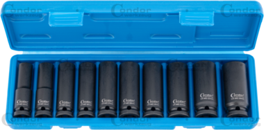 Deep Impact Socket Set 10-pcs 1/2 CRMO hex 13-24 mm