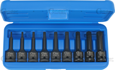 Impact Socket Bit Set 9-pcs 1/2 spline M4-16