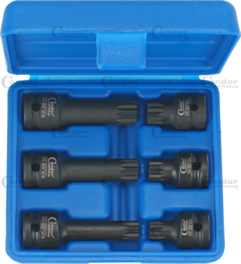 Impact Socket Bit Set 6-pcs 1/2 CRMO spline M14-18