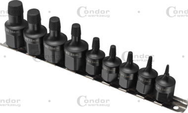 Specialist Sockets twist profile 9-pcs 3/8+1/2 diameter 2-14 mm