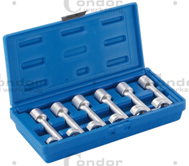 Flare Nut Socket Wrench Set 6-pcs open bi-hex 12-19mm