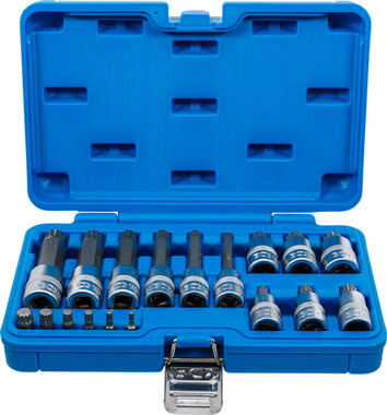 Bit Socket Set 6.3 mm (1/4) / 12.5 mm (1/2) Drive Spline (for XZN) 18 pcs