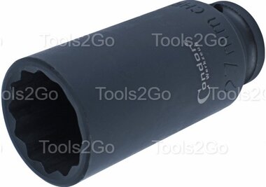 Drive Shaft Socket 1/2, CrMo bi-hex 27mm