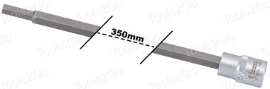 Socket Bit extra long 3/8, hexagon 6x350mm