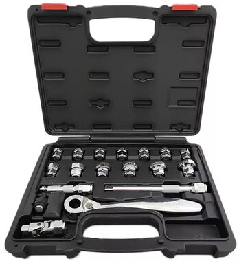 Socket set 3/8, 18-piece