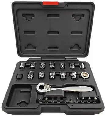 Socket set 1/4, 25-piece