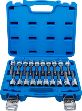 Bit Socket Set (1/2) Drive Internal Hexagon T-Star (for Torx) Spline (for XZN) with Ball Head 20 pcs