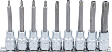Bit Socket Set (1/2) Drive T-Star tamperproof (for Torx) 9 pcs