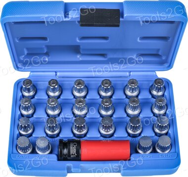 Rim Lock Removal Socket Set 23-pcs Audi / VW