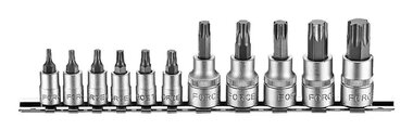 1/4 & 3/8 Star socket bit set 11pc