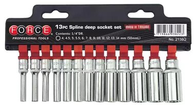 1/4 Spline deep socket set 13pc