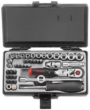 Socket set 6-Socket 1/4 - 42-piece