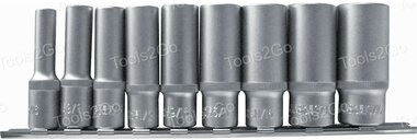 Socket Set 3/8 deep hex inch 5/16-13/16 9-pcs