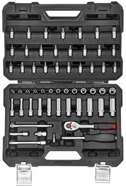 Socket set 1/4 combination set 6-sided 56-piece